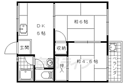 ハイツ松英 2DKの間取図画像
