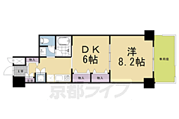 藤和シティコープ四条西洞院 1階1DKの間取り