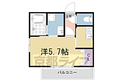 叡山電鉄叡山本線 一乗寺駅 徒歩7分の賃貸マンション 1階1Kの間取り
