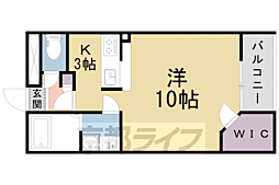 京都地下鉄東西線 椥辻駅 徒歩14分の賃貸マンション 1階1Kの間取り