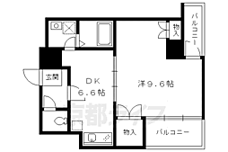 京都市営烏丸線 今出川駅 徒歩12分の賃貸マンション 5階1DKの間取り