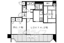 メロディーハイム堺町 5階2LDKの間取り