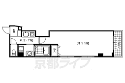グランジュール綾小路 2階1Kの間取り