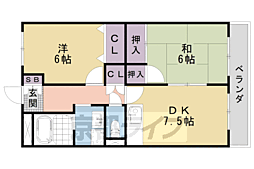 JR東海道・山陽本線 西大路駅 徒歩2分の賃貸マンション 3階2DKの間取り