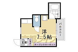 グリーン馬町 4階1Kの間取り