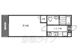叡山電鉄叡山本線 茶山・京都芸術大学駅 徒歩1分の賃貸マンション 1階1Kの間取り