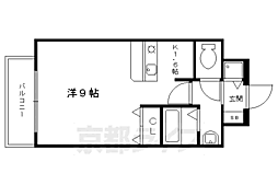京阪本線 出町柳駅 徒歩17分の賃貸マンション 3階1Kの間取り