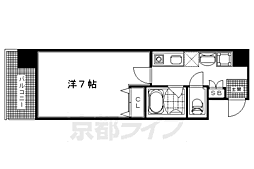 サンロイヤル五条 3階1Kの間取り