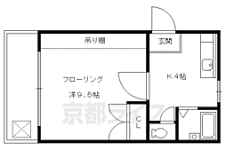メゾン・ド・ビジュー 1階1Kの間取り