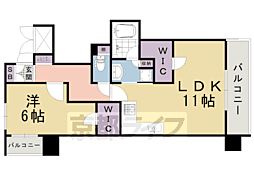 エステムプラザ東山邸 5階1LDKの間取り