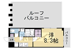 叡山電鉄叡山本線 修学院駅 徒歩6分の賃貸マンション 4階1Kの間取り
