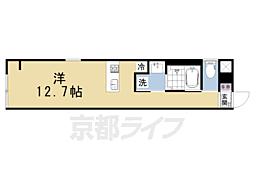 京都市東山区山崎町マンション ワンルームの間取図画像