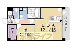 パルティール東山 1LDKの間取図画像