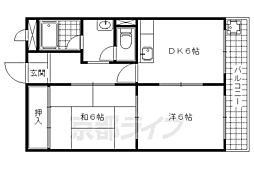 スクエアメゾン醍醐 2DKの間取図画像
