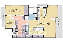 イーグルコート衣笠平野道 2LDKの間取図画像