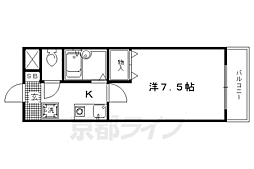 ホワイトハイム北荒見 1Kの間取図画像