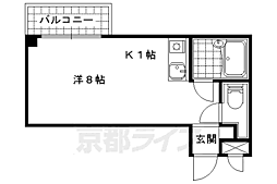 プルミエール ワンルームの間取図画像