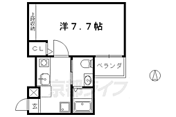 ネクストライフ紫野 1Kの間取図画像
