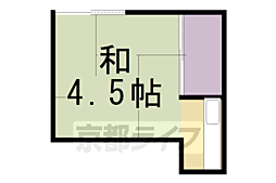 プチハウス等持院 ワンルームの間取図画像