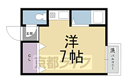 コットンハウス95 1Kの間取図画像