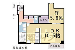 ティーグルブラン桂 1LDKの間取図画像