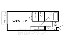セジュール比叡 1Kの間取図画像