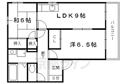 グランメゾン古川B 2LDKの間取図画像