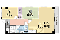 メゾンドリッツ 2LDKの間取図画像