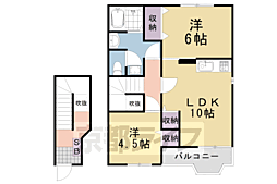 アカース 2LDKの間取図画像