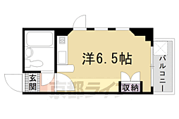 プランニングバンクビル西院 ワンルームの間取図画像