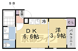 Verna 1DKの間取図画像