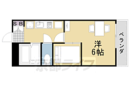 レオパレスKAPPLUS 1Kの間取図画像
