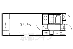 リーガル京都桃山 1Kの間取図画像