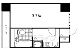 ジョイテル西院 1Kの間取図画像