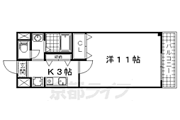 メゾン・ド・ブランシェ 1Kの間取図画像
