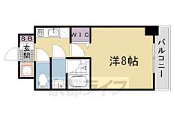 エステムコート京都西院 1Kの間取図画像