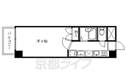 ホワイトハウス 1Kの間取図画像