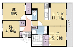 サウス・レジデンス菱川 3階/-