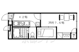 レオパレス蜂ケ岡 1Kの間取図画像