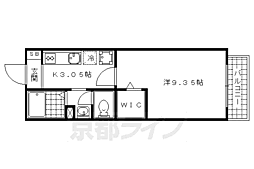 Resana.山科 1Kの間取図画像