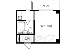 ドミール東野 1Kの間取図画像