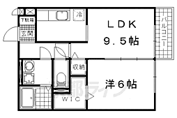 リビングタウン瀬田B 1LDKの間取図画像