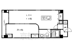 ラ・サール御所南 1LDKの間取図画像