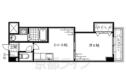 エクセルコート 1DKの間取図画像