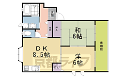 山越フロラガーデン 2LDKの間取図画像
