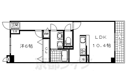 ラルジュ西金ヶ崎 1LDKの間取図画像