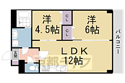 第2長栄マンション 2LDKの間取図画像