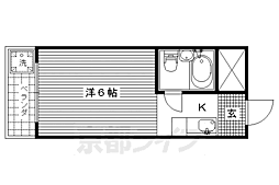 フローレンス伏見 1Kの間取図画像