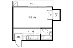 ブレスハウス 1Kの間取図画像