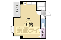 クレイドル ワンルームの間取図画像